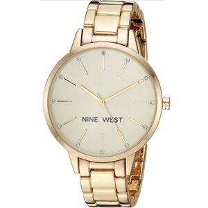 Women’s Gold Watch Crystal Accented Bracelet Gold Watch for Women Girls Jewelry